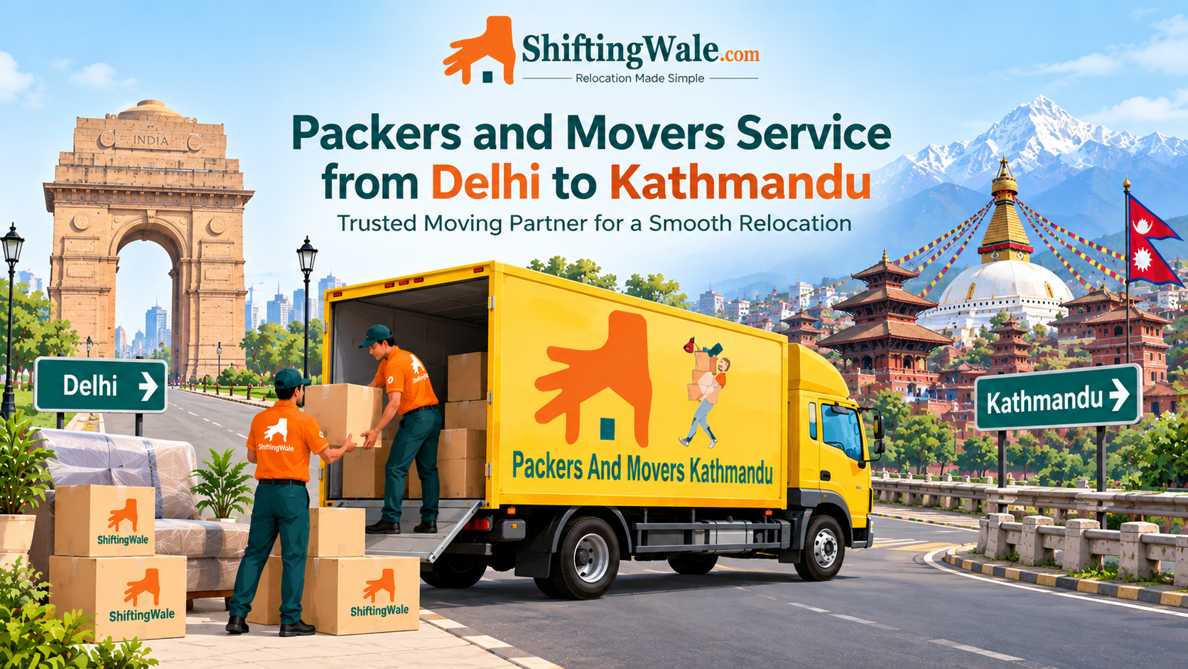 Packers and Movers Service from Delhi to Kathmandu
